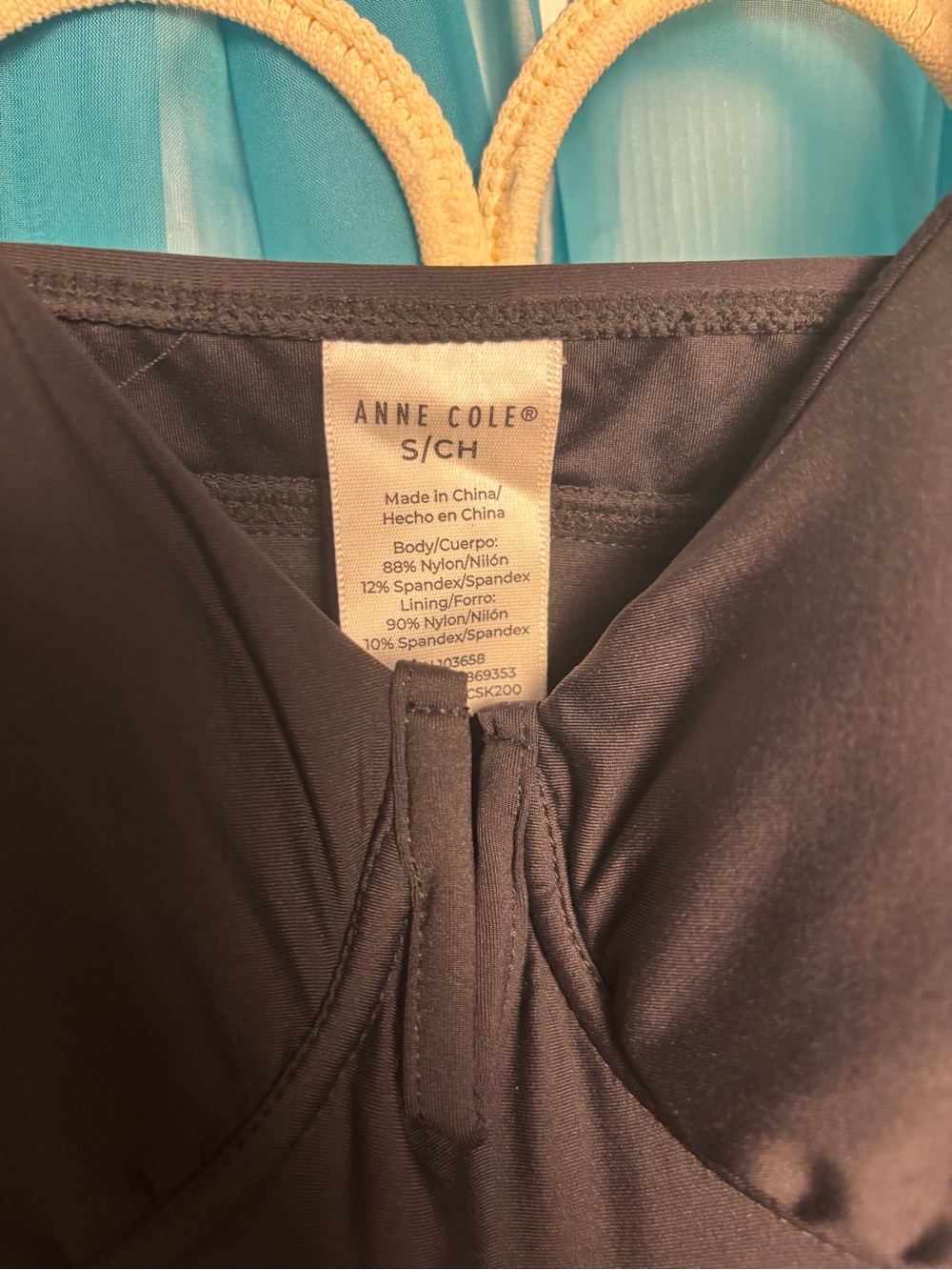 Anne Cole Solid Black Underwire Swim Tankini Top NWT SIZE SMALL - Picture 10 of 12